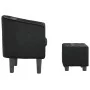 Sillón con taburete cuero sintético negro by , Armchairs - Ref: Foro24-356491, Price: 182,17 €, Discount: -5%%
