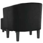 Sillón con taburete cuero sintético negro by , Armchairs - Ref: Foro24-356491, Price: 182,17 €, Discount: -5%%