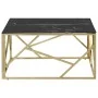 Mesa de centro dorada acero inoxidable y vidrio templado | Foro24.es | Tu tienda online para hogar, jardín y más Foro24.es