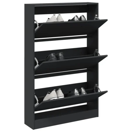 Zapatero de madera de ingeniería negro 80x21x125,5 cm von , Schuhregale und Schuhorganisatoren - Ref: Foro24-839925, Preis: 1...