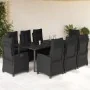 Set de comedor de jardín 9 pzas y cojines ratán sintético negro von , Gartensets - Ref: Foro24-3212760, Preis: 1,00 €, Rabatt...
