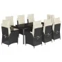 Set de comedor de jardín 9 pzas y cojines ratán sintético negro von , Gartensets - Ref: Foro24-3213173, Preis: 1,00 €, Rabatt...