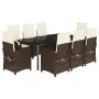 Set comedor para jardín 9 pzas y cojines ratán sintético marrón von , Gartensets - Ref: Foro24-3212348, Preis: 1,00 €, Rabatt...