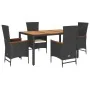 Set de muebles jardín 5 pzas con cojines ratán sintético negro von , Gartensets - Ref: Foro24-3277508, Preis: 679,84 €, Rabat...