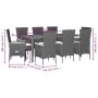 Set de comedor de jardín 9 pzas y cojines ratán sintético negro | Foro24.es | Tu tienda online para hogar, jardín y más Foro24.es