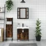 Set de muebles baño 3 pzas madera contrachapada roble ahumado von , Badezimmermöbel - Ref: Foro24-3214757, Preis: 172,16 €, R...