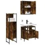 Set de muebles baño 3 pzas madera contrachapada roble ahumado von , Badezimmermöbel - Ref: Foro24-3214757, Preis: 172,16 €, R...