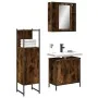 Set de muebles baño 3 pzas madera contrachapada roble ahumado by , Bathroom furniture - Ref: Foro24-3214762, Price: 185,92 €,...