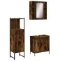 Set de muebles baño 3 pzas madera contrachapada roble ahumado by , Bathroom furniture - Ref: Foro24-3214762, Price: 185,92 €,...