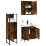 Set de muebles baño 3 pzas madera contrachapada roble ahumado by , Bathroom furniture - Ref: Foro24-3214762, Price: 185,92 €,...