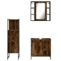 Set de muebles baño 3 pzas madera contrachapada roble ahumado by , Bathroom furniture - Ref: Foro24-3214762, Price: 185,92 €,...