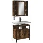 Set de muebles baño 2 pzas madera contrachapada roble ahumado von , Badezimmermöbel - Ref: Foro24-3214717, Preis: 113,63 €, R...