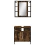 Set de muebles baño 2 pzas madera contrachapada roble ahumado von , Badezimmermöbel - Ref: Foro24-3214717, Preis: 113,63 €, R...