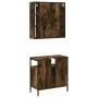 Set de muebles baño 2 pzas madera contrachapada roble ahumado von , Badezimmermöbel - Ref: Foro24-3214717, Preis: 113,63 €, R...