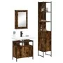 Set de muebles baño 3 pzas madera contrachapada roble ahumado by , Bathroom furniture - Ref: Foro24-3214797, Price: 163,82 €,...