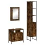Set de muebles baño 3 pzas madera contrachapada roble ahumado by , Bathroom furniture - Ref: Foro24-3214797, Price: 163,82 €,...
