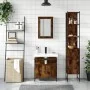 Set de muebles baño 3 pzas madera contrachapada roble ahumado by , Bathroom furniture - Ref: Foro24-3214797, Price: 163,82 €,...