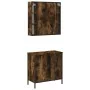 Set de muebles baño 2 pzas madera contrachapada roble ahumado von , Badezimmermöbel - Ref: Foro24-3214722, Preis: 128,44 €, R...