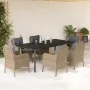 Set comedor de jardín 7 pzas con cojines ratán sintético beige by , Garden sets - Ref: Foro24-3211988, Price: 847,27 €, Disco...