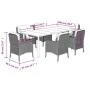 Set comedor de jardín 7 pzas con cojines ratán sintético beige by , Garden sets - Ref: Foro24-3211988, Price: 847,27 €, Disco...