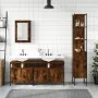 Set de muebles baño 4 pzas madera contrachapada roble ahumado von , Badezimmermöbel - Ref: Foro24-3214807, Preis: 213,02 €, R...