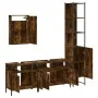 Set de muebles baño 4 pzas madera contrachapada roble ahumado von , Badezimmermöbel - Ref: Foro24-3214807, Preis: 213,02 €, R...