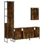 Set de muebles baño 4 pzas madera contrachapada roble ahumado von , Badezimmermöbel - Ref: Foro24-3214807, Preis: 213,02 €, R...
