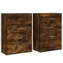Aparadores 2 uds madera de ingeniería roble ahumado 60x31x84 cm von , Sideboards - Ref: Foro24-3276585, Preis: 173,97 €, Raba...