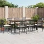 Set de comedor de jardín 9 pzas y cojines ratán sintético negro de , Conjuntos de jardín - Ref: Foro24-3213609, Precio: 663,0...