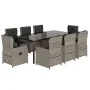 Set comedor de jardín 9 pzas cojines ratán sintético gris claro by , Garden sets - Ref: Foro24-3262909, Price: 1,00 €, Discou...