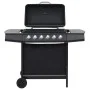 Barbacoa portátil de gas con 6 zonas de cocción negra de acero von , Grillen - Ref: Foro24-276152, Preis: 297,95 €, Rabatt: -5%%