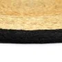 Mantel individual redondo 6 uds yute algodón natural negro 38cm by , Placemats - Ref: Foro24-133857, Price: 31,36 €, Discount...