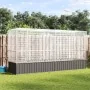 Pajarera con extensión de acero color plateado 418,5x107x212 cm by , Feet and bird cages - Ref: Foro24-3214267, Price: 559,10...