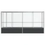 Pajarera con extensión de acero color plateado 418,5x107x212 cm by , Feet and bird cages - Ref: Foro24-3214267, Price: 559,10...