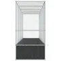 Pajarera con extensión de acero color plateado 418,5x107x212 cm by , Feet and bird cages - Ref: Foro24-3214267, Price: 559,10...