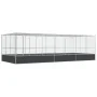 Pajarera con extensión de acero color plateado 725x307x212 cm by , Feet and bird cages - Ref: Foro24-3214278, Price: 1,00 €, ...