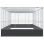 Pajarera con extensión de acero color plateado 725x307x212 cm by , Feet and bird cages - Ref: Foro24-3214278, Price: 1,00 €, ...