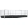 Pajarera con extensión de acero color plateado 725x307x212 cm by , Feet and bird cages - Ref: Foro24-3214278, Price: 1,00 €, ...