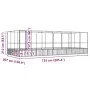 Pajarera con extensión de acero color plateado 725x307x212 cm by , Feet and bird cages - Ref: Foro24-3214278, Price: 1,00 €, ...