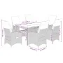 Set de comedor de jardín 7 pzas y cojines ratán sintético negro de , Conjuntos de jardín - Ref: Foro24-3276683, Precio: 787,8...