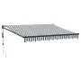 Toldo retráctil aluminio y tela gris antracita y blanco 3x2,5 m by , Awnings - Ref: Foro24-3216118, Price: 296,87 €, Discount...