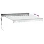 Toldo retráctil aluminio y tela gris antracita y blanco 3x2,5 m by , Awnings - Ref: Foro24-3216118, Price: 296,87 €, Discount...