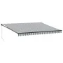 Toldo retráctil aluminio y tela gris antracita y blanco 4,5x3 m von , Markisen - Ref: Foro24-3216111, Preis: 313,77 €, Rabatt...