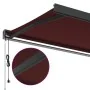 Toldo retráctil automático burdeos 400x300 cm by , Awnings - Ref: Foro24-3215330, Price: 787,43 €, Discount: -5%%