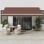 Toldo retráctil automático marrón 450x300 cm de , Toldos - Ref: Foro24-3215711, Precio: 372,93 €, Descuento: -5%%