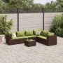 Set muebles de jardín 7 piezas y cojines ratán sintético marrón by , Garden sets - Ref: Foro24-3308150, Price: 545,72 €, Disc...