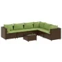Set muebles de jardín 7 piezas y cojines ratán sintético marrón by , Garden sets - Ref: Foro24-3308150, Price: 545,72 €, Disc...
