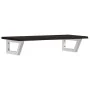 Estante de lavabo de pared de acero y madera maciza de roble de , Tocadores de baño - Ref: Foro24-3302586, Precio: 69,85 €, D...