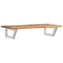 Estante de lavabo de pared acero y madera maciza de acacia by , bathroom vanities - Ref: Foro24-3302718, Price: 73,18 €, Disc...