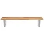 Estante de lavabo de pared acero y madera maciza de acacia by , bathroom vanities - Ref: Foro24-3302718, Price: 73,18 €, Disc...
